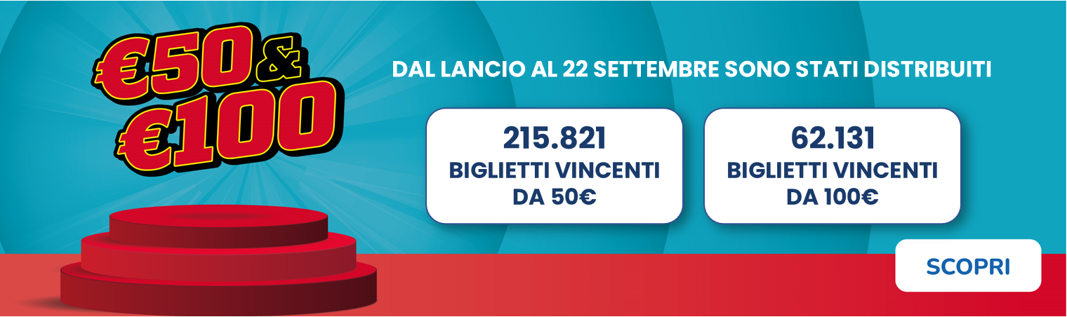 Le vincite di €50&€100 della settimana