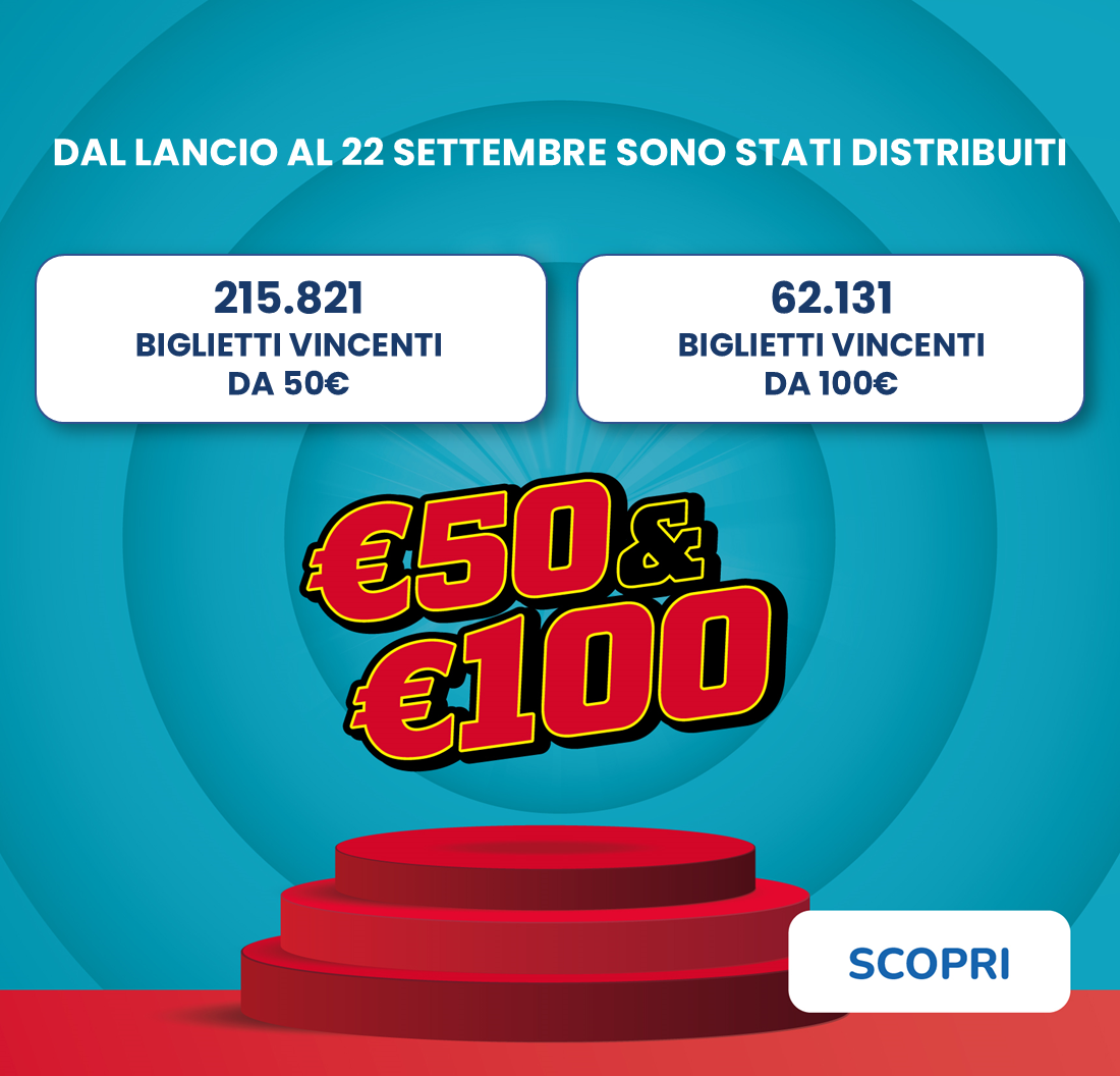 Le vincite di €50&€100 della settimana